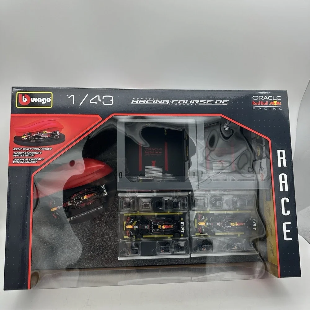 Burago 1:43 Formula 1 Deluxe Paddock Set Pit Crew Figures & Garage SP 11 Driver